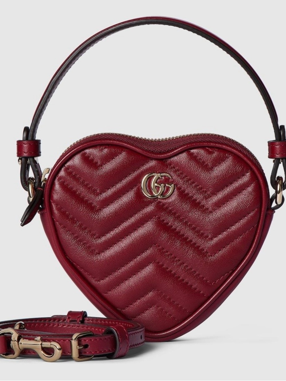 Gucci GG Marmont Heart-Shaped Mini Bag